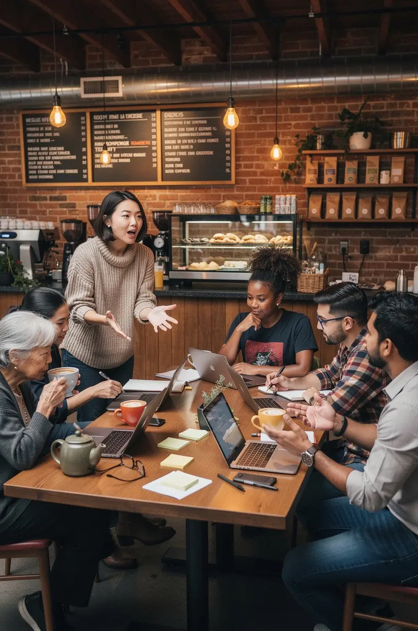 Professional analyzing regional data on a laptop illustrating practical knowledge application in community development.